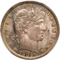 1905-O Barber 50C PCGS MS65