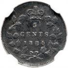 Canada. 5 Cents, 1884 NGC About Unc - 2