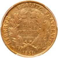 France. 10 Francs, 1851-A PCGS VF35 - 2