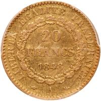 France. 20 Francs, 1848-A (Paris) PCGS VF35 - 2