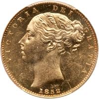 Great Britain. Sovereign,1852 PCGS MS63