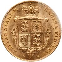 Great Britain. Â½ Sovereign,1855 PCGS AU58 - 2