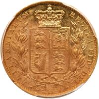 Great Britain. Sovereign,1854 PCGS About Unc - 2