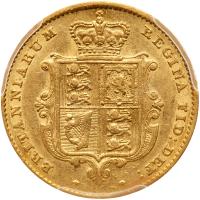 Great Britain. Â½ Sovereign,1853 PCGS AU53 - 2