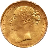 Great Britain. Sovereign,1852 PCGS About Unc