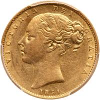 Great Britain. Sovereign, 1851 PCGS AU53