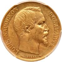 France. 20 Francs, 1852-A (Paris) PCGS AU53