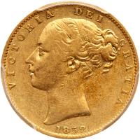 Great Britain. Sovereign,1852 PCGS EF45