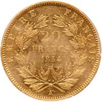 France. 20 Francs,1854-A (Paris) PCGS AU53 - 2