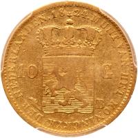 Netherlands. 10 Gulden, 1824-B (Brussels) PCGS VF25 - 2