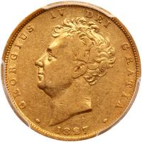 Great Britain. Sovereign,1827 PCGS EF40