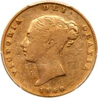 Great Britain. Â½ Sovereign,1842 PCGS VF35