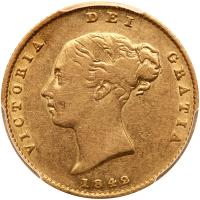 Great Britain. Â½ Sovereign,1842 PCGS EF45