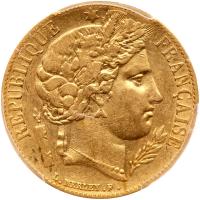 France. 20 Francs, 1851-A (Paris) PCGS AU53