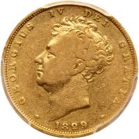 Great Britain. Sovereign,1829 PCGS VF35