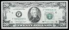 SMALL SIZE ERROR NOTE. Complete Face to Back Offset Dark. $20.00 Federal Reserve Note