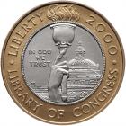 2000-W Library of Congress Bicentennial Bimetallic $10