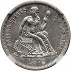 1872-CC Liberty Seated 10C NGC AU55