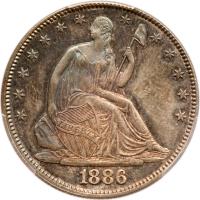 1886 Liberty Seated 50C PCGS MS65