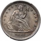 1838 Liberty Seated 25C PCGS MS64