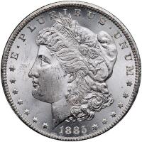 1885-CC Morgan $1 NGC MS64