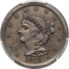 1843 First Restrike Breen 1-B R6+ PCGS graded Proof-64 Brown