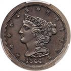 1844 Second Restrike Breen 1-C R6 PCGS graded Proof-62 Brown