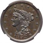 1852 First Restrike Breen 1-B R5 NGC graded PR66 Brown, CAC Approved