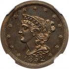 1852 First Restrike Breen 1-B R5 NGC graded PF65 Brown