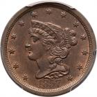 1857 C-1 R2 PCGS graded MS64 Red & Brown