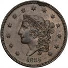 1836 N-6 R2 Gobrecht Head PCGS graded MS62 Brown, CAC Approved