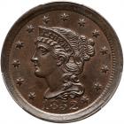 1852 N-1 R1 Repunched 18 PCGS graded MS64 Brown, CAC Approved