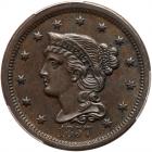 1857 N-2 R1+ Small Date PCGS graded MS62 Brown