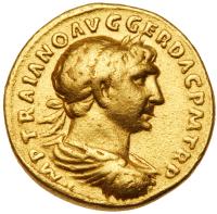 Trajan. Gold Aureus (7.02 g), AD 98-117 VF