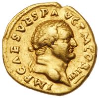 Vespasian. Gold Aureus (7.26 g), AD 69-79 NGC VF