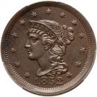 1852 N-4 R1 PCGS graded MS63 Brown