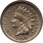 1864 Indian Head 1C. Copper-Nickel NGC MS63