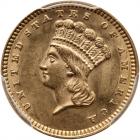 1873 $1 Gold Indian. Open 3 PCGS MS62