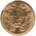 1873 $1 Gold Indian. Open 3 PCGS MS62 - 2