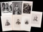 50 Engravings of Civil War Officers, 25 Vintage Restrike Photos and 12 Documents Signed From the Late 18th and 19th Centuries