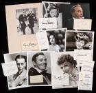 35+ Stellar Autographs on Cards: Clark Gable, Gene Kelly, Joan Fontaine, Lauren Bacall, Claudette Colbert, Barbara Stanwyck, Geo