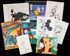 Trove of Comics and Animation: 15 Original Cels, Signed Joe Shuster Comic, Bill Justice Disney Animation Sketches, Walter Lantz