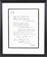 John Lennon -- Lyric Lithograph of the Handwritten Lyrics to "Nowhere Man"