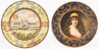 Two Scarce Collectible Tin Plates: Waco Texas, Circle A Soda Water & Dr. Pepper plus 1905 Vienna Art Plate