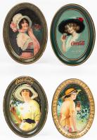 Coca-Cola: Four (4) Oval Change or Tip Trays, All Early 20th Century, One Near To Mint