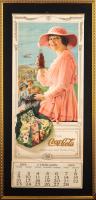 Coca-Cola: 1919 Antique Calendar "Girl With Knitting Bag and Bottle"