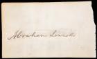 Lincoln, Abraham: 4" Long Clipped and Mounted Full Signature in Album Page