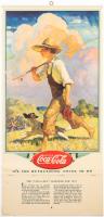 Coca-Cola 1937 Calendar "The Fishing Hole" by N.C. Wyeth in Excellent Condition