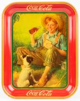 Coca-Cola Serving Tray: "Barefoot Boy", Antique Original by Norman Rockwell, Issued 1931, Excellent Condition.