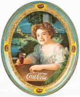 Coca-Cola: Rare, Antique "Exhibition Girl" Oval Serving Tray in Excellent Condition from 1909